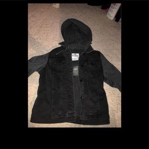 brand new hollister women’s fleece jean jacket